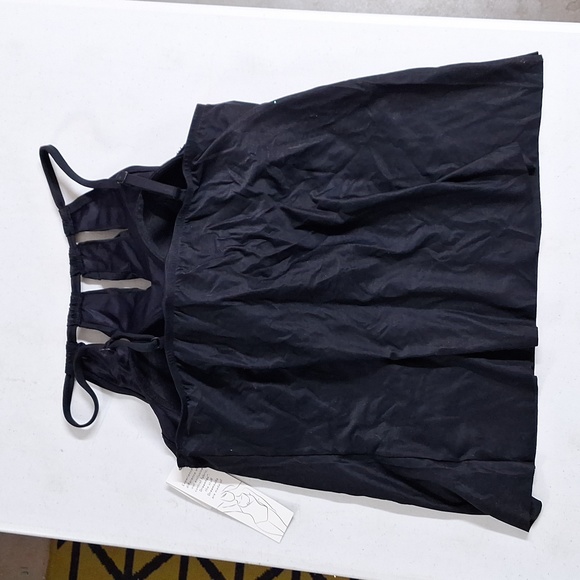 NEW! Slimming Control Keyhole High Neck Black Tankini Swim Top - Dreamsuit - Picture 5 of 7